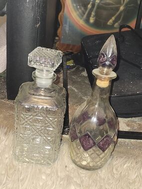 Crystal Glass Decanters Sold Together